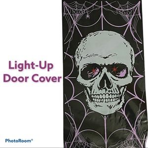 Halloween Door Cover Light-Up Skeleton 60”x 30”